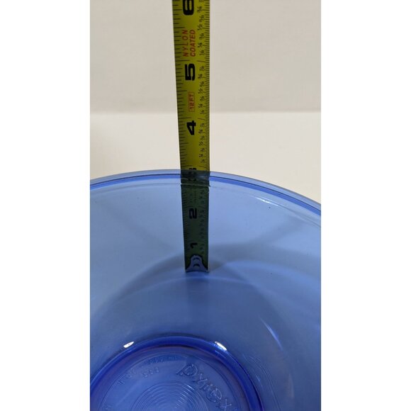 Blue Pyrex 1QT Mixing Bowl Glass Kitchenware - Picture 10 of 16